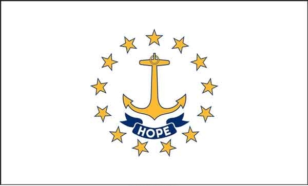4' x 6' Rhode Island State High Wind, US Made Flag