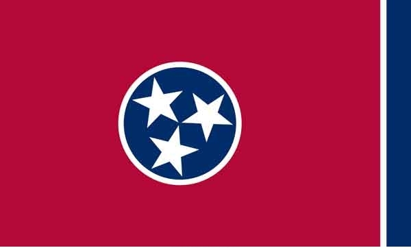 10' x 15' US Made High Wind Tennessee Sewn State Flag