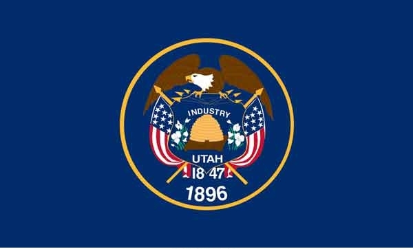 2' x 3' Utah State High Wind, US Made Flag