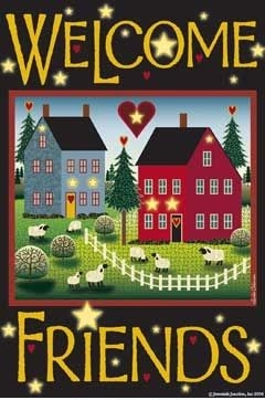 Salt Box Welcome House Flag - 1 left