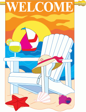 Seaside Garden Flag