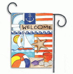 Seaside Welcome Garden Flag - 1 left