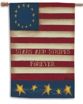 Stars & Stripes Americana House Flag