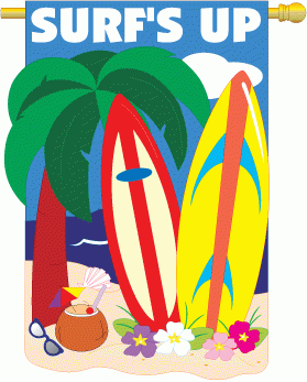 Surf's Up Garden Flag