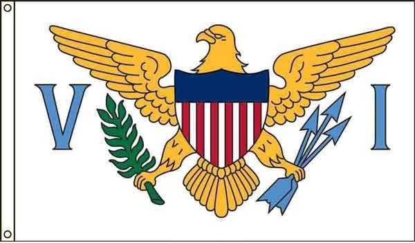 2' x 3' Virgin Islands High Wind, US Made Territorial Flag