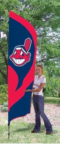 Indians Tall Team Flag 8.5' x 2.5'