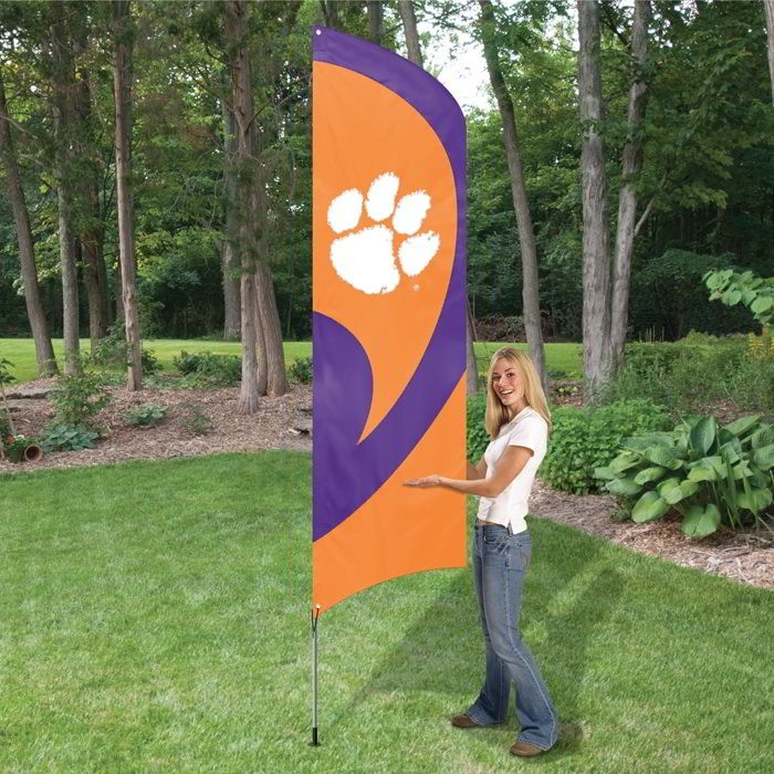 Clemson Tigers Tall Team Flag 8.5' x 2.5'