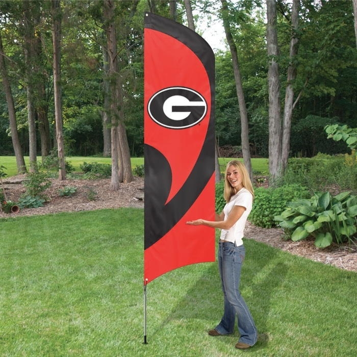 Georgia Bulldogs Tall Team Flag 8.5' x 2.5'