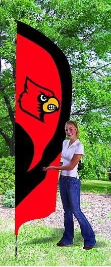 Louisville Cardinals Tall Team Flag 8.5' x 2.5'