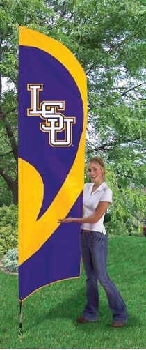 LSU Tigers Tall Team Flag 8.5' x 2.5'