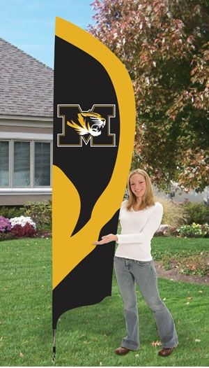 Missouri Tigers Tall Team Flag 8.5' x 2.5'