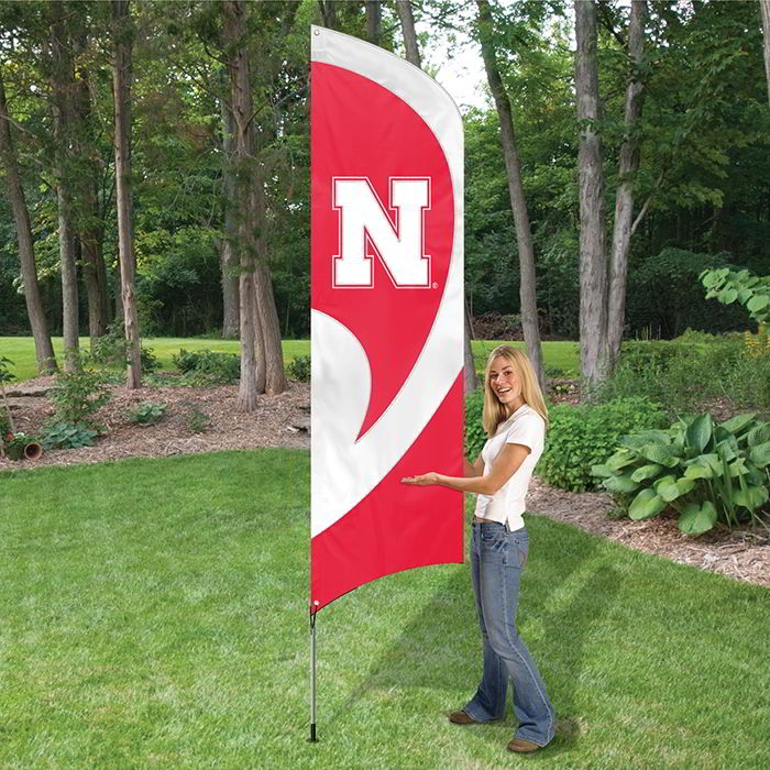 Nebraska Cornhuskers Tall Team Flag 8.5' x 2.5'