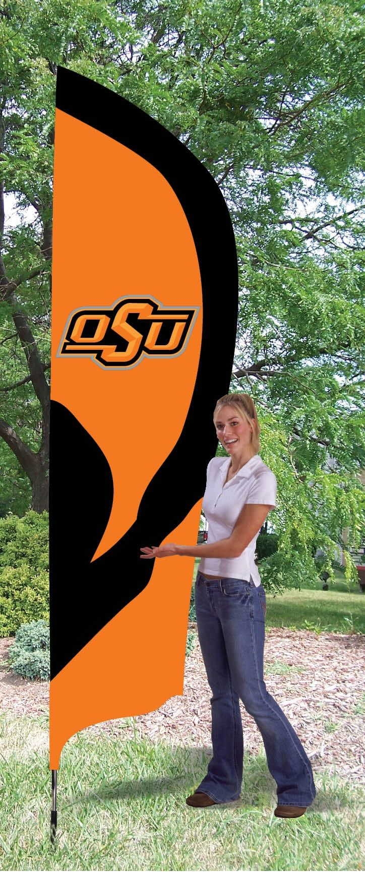 Oklahoma State Cowboys Tall Team Flag 8.5' x 2.5'