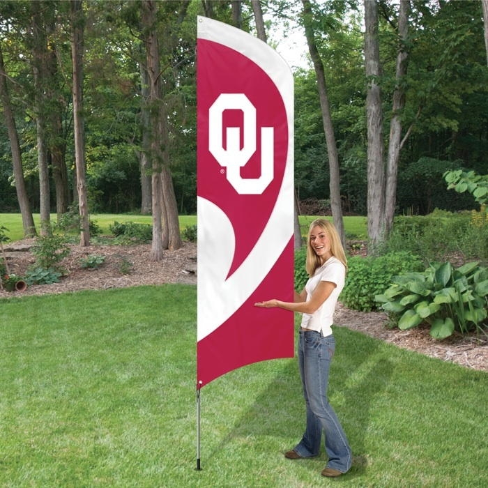 Oklahoma Sooners Tall Team Flag 8.5' x 2.5'