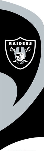 Raiders Tall Team Flag 8.5' x 2.5'
