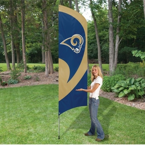 Los Angeles Rams Tall Team Flag 8.5' x 2.5'