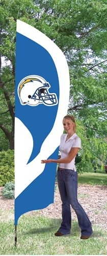 Chargers Tall Team Flag 8.5' x 2.5'