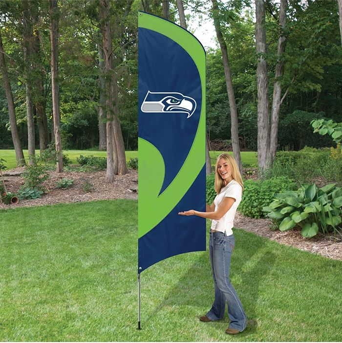 Seahawks Tall Team Flag 8.5' x 2.5'
