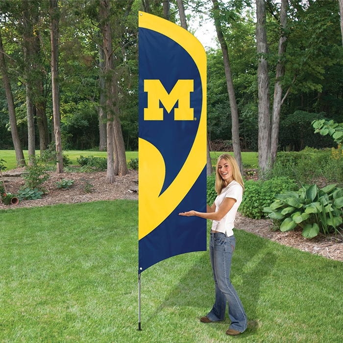 Michigan Wolverines "M" Tall Team Flag 8.5' x 2.5'