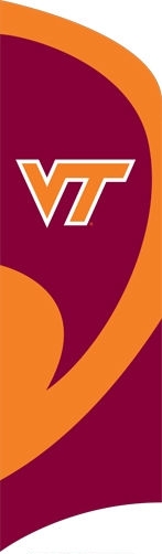 Virgina Tech Hokies Tall Team Flag 8.5' x 2.5'