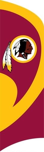 Redskins Tall Team Flag 8.5' x 2.5'