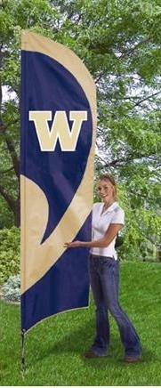Washington Huskies Tall Team Flag 8.5' x 2.5'