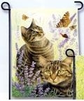 Two Tabbys Garden Flag