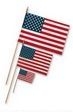 1 Dozen USA Cotton Flags on Stick 8x12