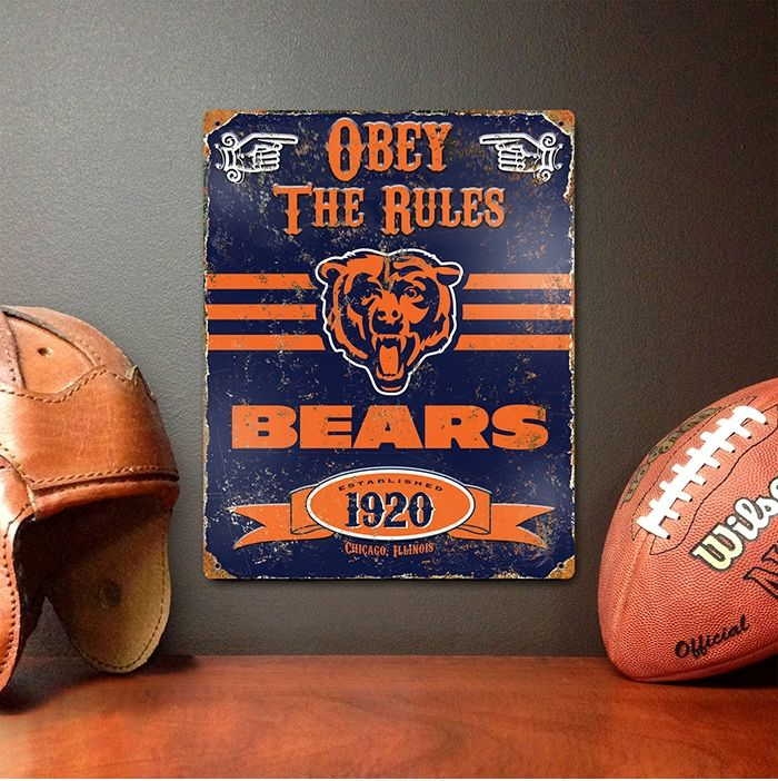 Chicago Bears Vintage Metal Sign
