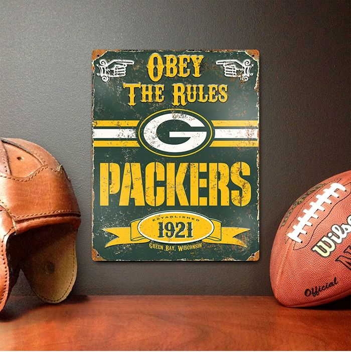 Green Bay Packers Vintage Metal Sign