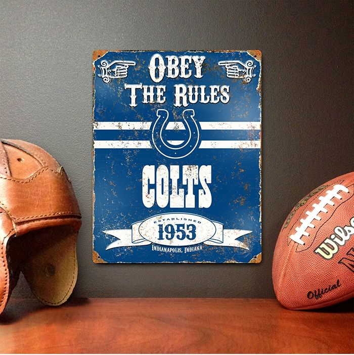 Indianapolis Colts Vintage Metal Sign