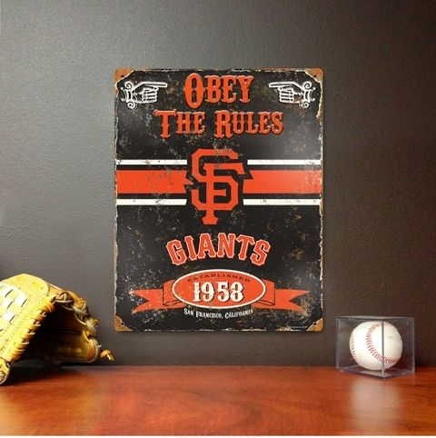 Giants Embossed Metal Sign 11.5" x 14.5"