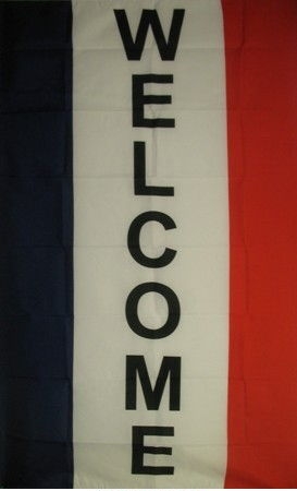 Welcome Vertical Message Flag