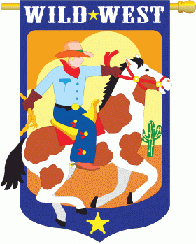 applique Wild West Garden Flag