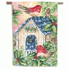 Birdhouse & Holly House Flag