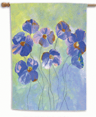 Blue Flowers Garden Flag - 1 left