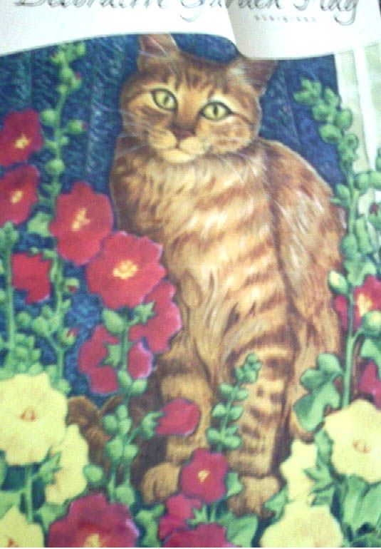 Tabby Cat Garden Flag - 1 left