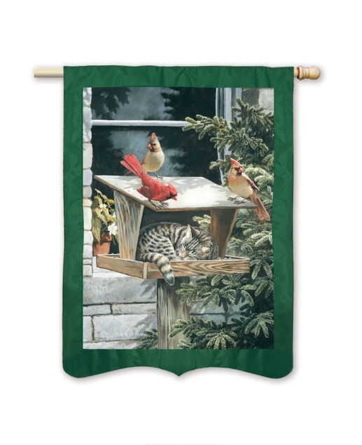 Caught Napping Cat House Flag