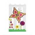 Floral Picket Fence Garden Flag