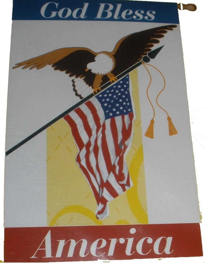God Bless America House Flag