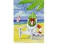 Holiday Beach Chair House Flag