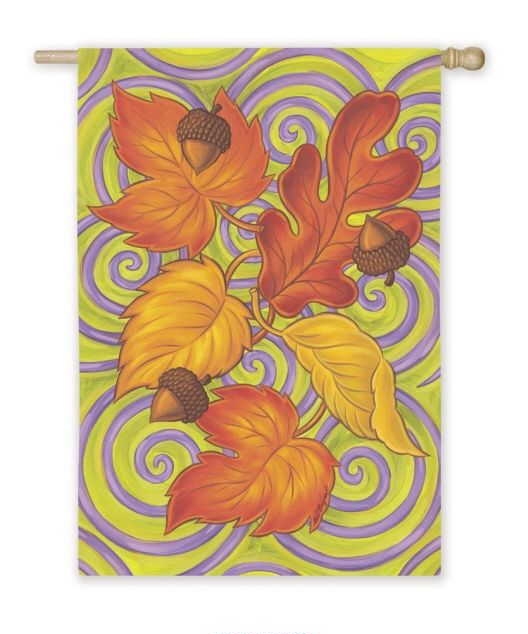 last one  - Leaf Spiral House Flag