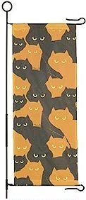 applique glowing Multi - Cat Garden Banner - 1 left