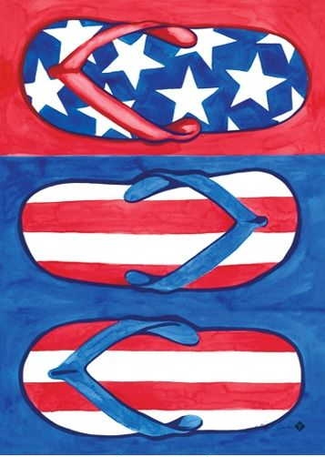 Patriotic Flip Flops House Flag - 1 left