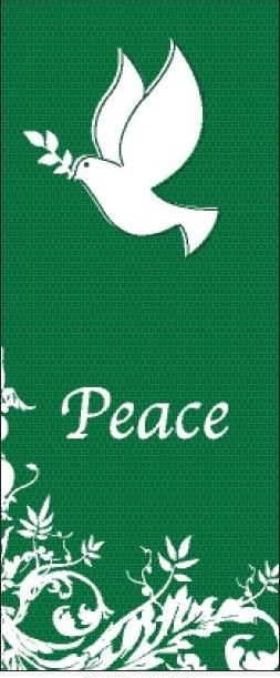 2.5' x 6' Peace On Earth Doves Praise Banner