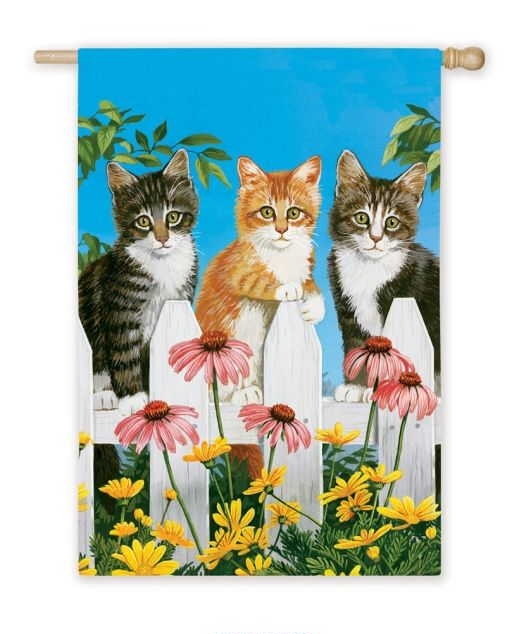 last 1 - Picket Fence Kittens Garden Flag