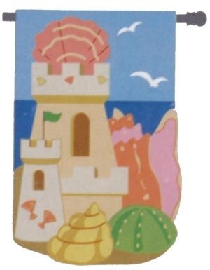 1 left - applique Sandcastle House Flag