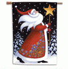 Santa and Star Garden Flag