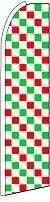 Checkered (Mexico) Feather Flag 2.5' x 11.5'