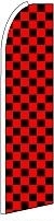 Checkered (Black & Red) Feather Flag 2.5' x 11.5'
